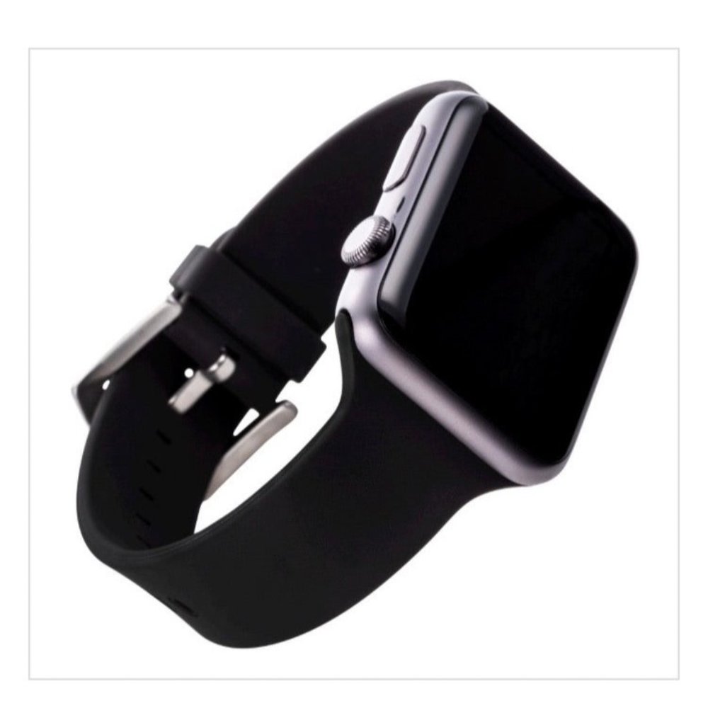 WITHit Apple Watch Silicone 38mm Replacement Band - Black, Adult Unisex